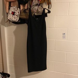 Fashion Nova black sparkly long ankle low dress size M